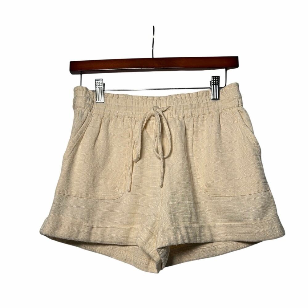 Urban Outfitters Linen Shorts Womens S Cream Casual Summer Coastal Cowgirl Beach